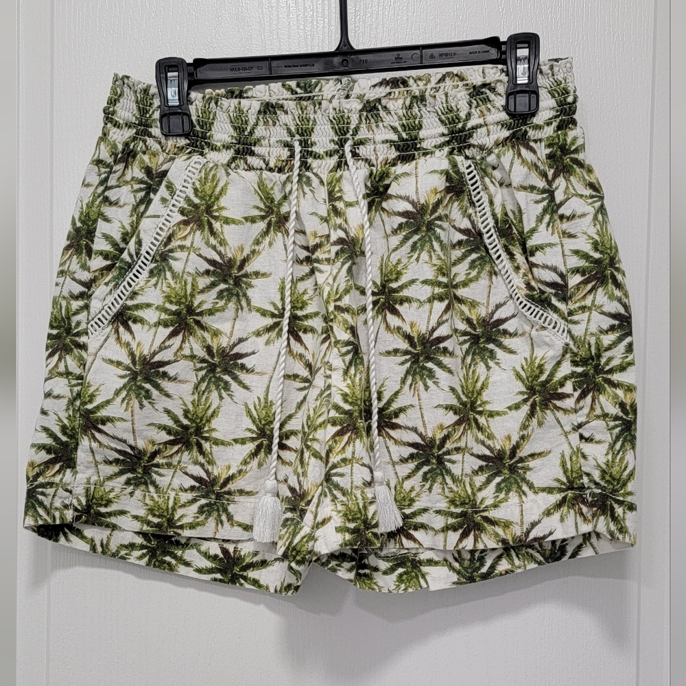 Briggs New York Green Palm Print Women's Cargo Shorts
